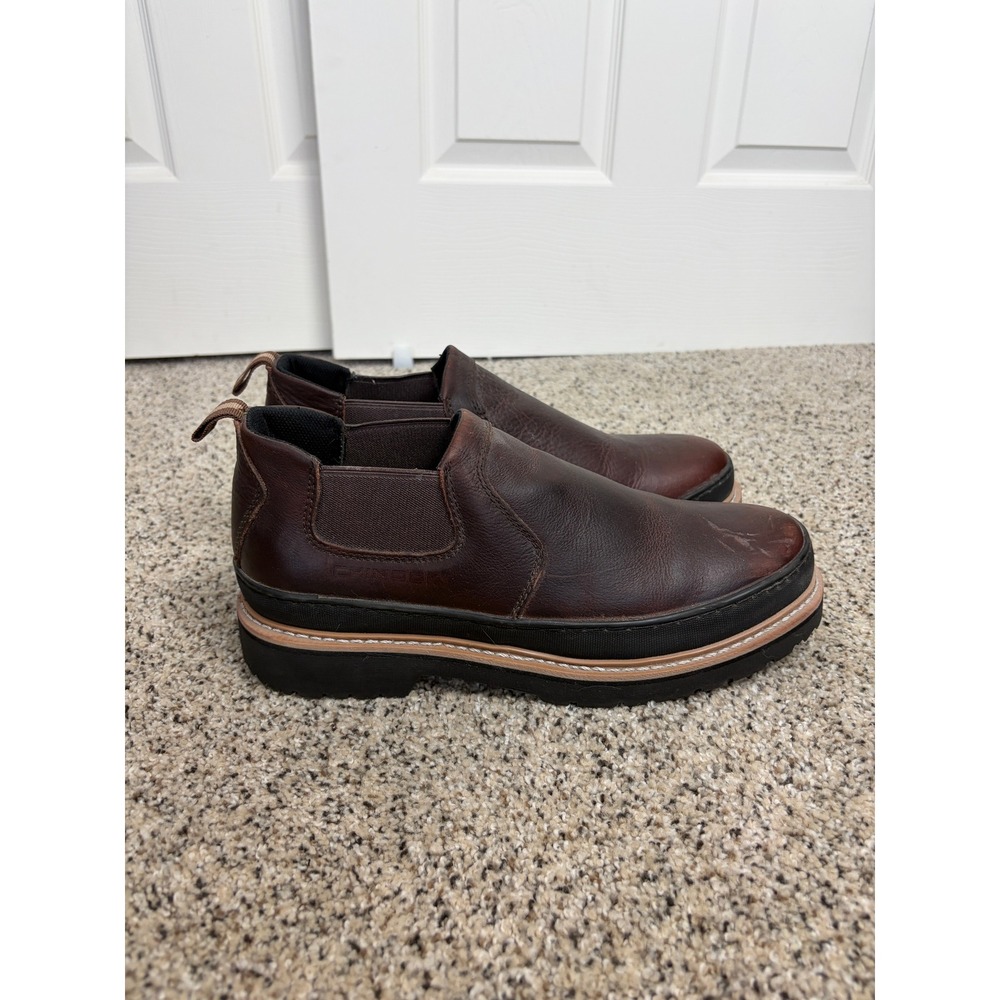 Chinook Boots Mens 11.5W Slip On Leather UltraGrip Workhorse Romeo Brown